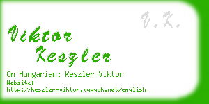 viktor keszler business card